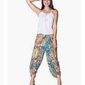 NWT Lalunnesse Bohemian Print Beach Pants
